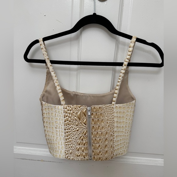Mia Vesper Faux Croc Tiny Top in Marshmallow, size XS, perfect condition. - Picture 4 of 6